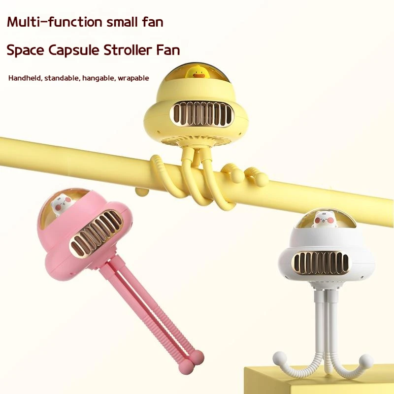 

Multifunctional Fan Cute Cartoon Octopus Fan Desktop Winding Stand Mute Small Fan Charging Mosquito Repellent Fan