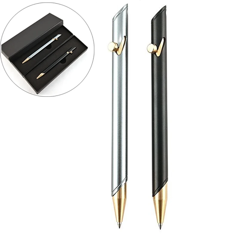 

Aluminum Alloy Black Gel Writing Pen With Gift Box For Teacher Father Boyfriend Student Luxury Commercial Gift Signature Pens