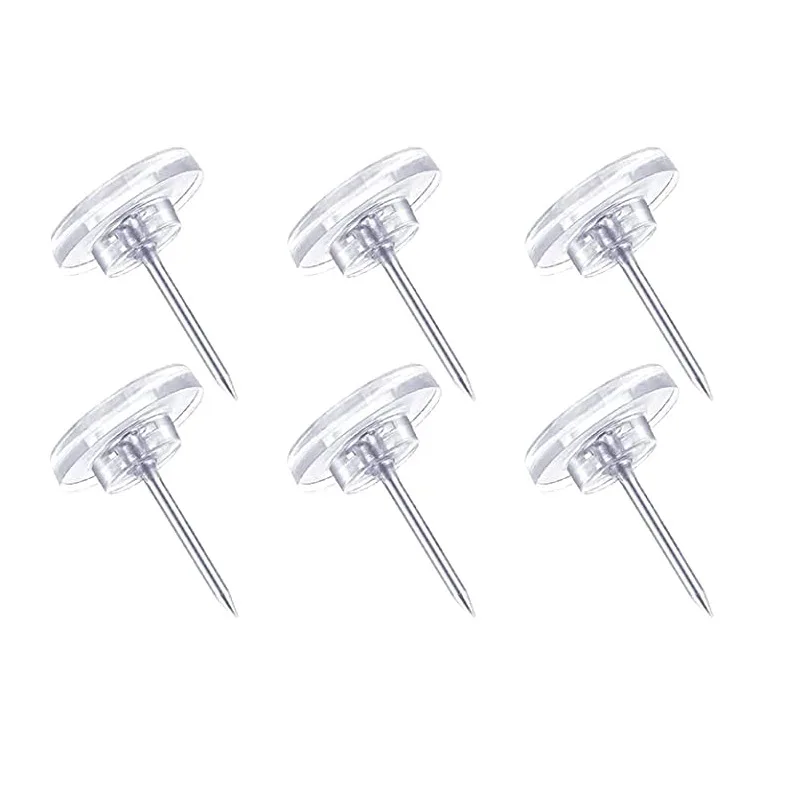 Push Pins 50/100pcs Round Shape Plastic Push Pins Thumbtack Board Pins Drawing Photo Wall Studs Office School Accessories Supplies