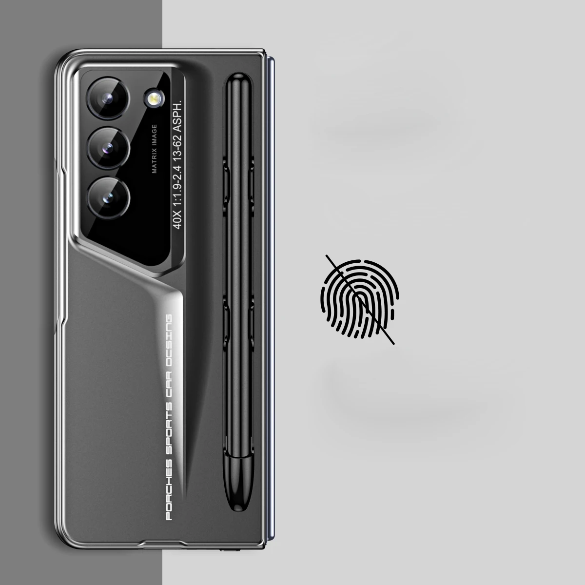 With Touch Pen For Samsung Galaxy Z Fold 5 4 3 6 Case Hinge Magnetic Shockproof Screen Protector Tempered Film Folding Cover