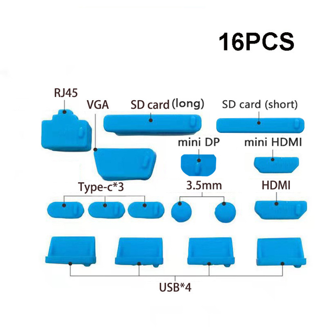 Colorful Silicone Anti Dust Plug Cover Stopper Type C Laptop Dustproof USB Port HDMI RJ45 Interface waterproof