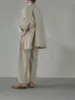 Solid Patchwork Button Chic Trench For Women Lapel Long Sleeve Spliced Belt Temperament Designer Coats Female New set 4