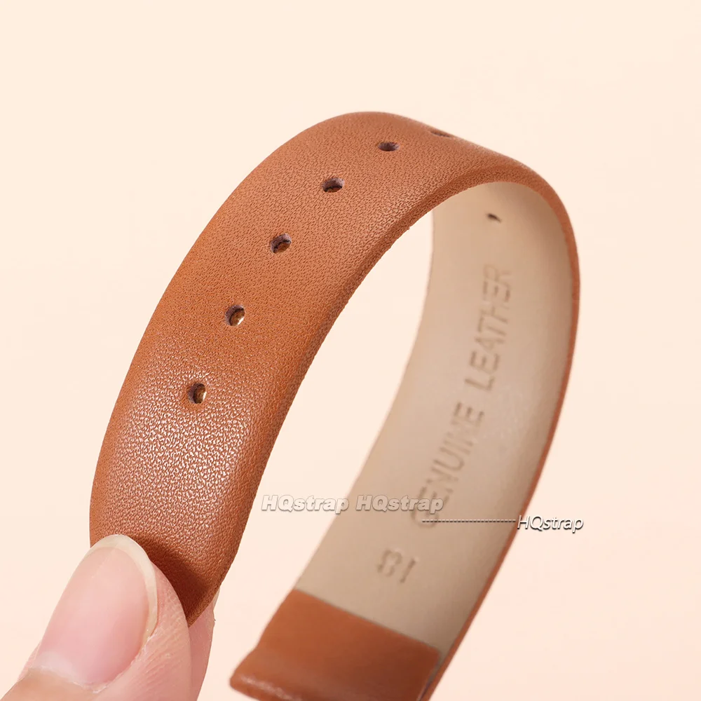 Premium Ultra-Thin Calfskin Leather Watch Strap - Universal Soft Business Bracelet