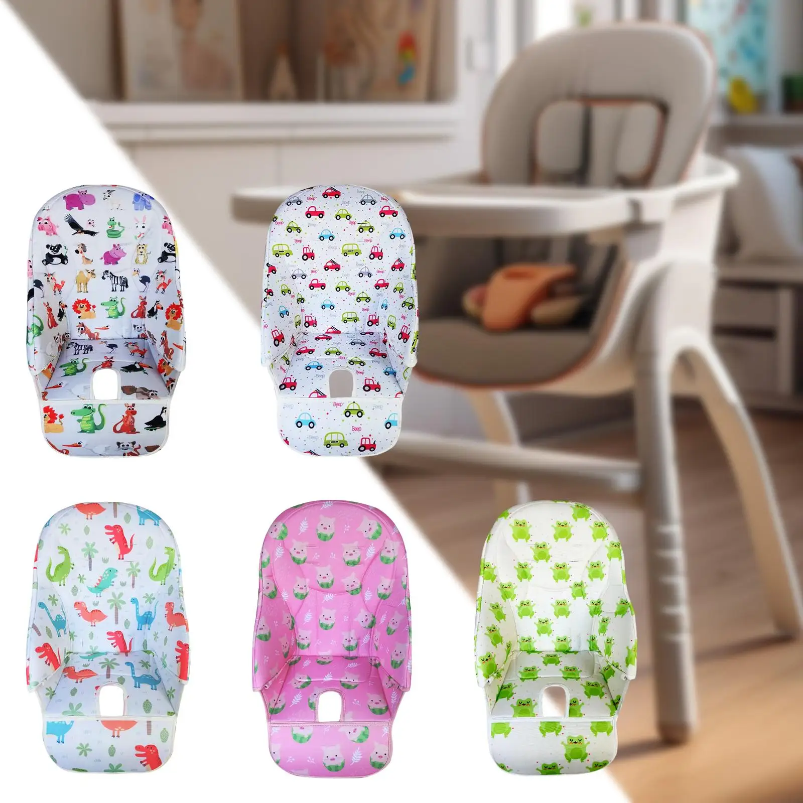 Baby Dining Chair Cover Comfortable Comfortable Backrest Wear Resistant Booster Cushion Cover for Infants Kids Toddlers Children