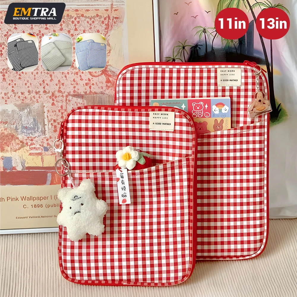 Bolsa Manga Tablet Kawaii Multi Bolsos Bolsa à Prova de Choque Bolsa para Ipad Pro Samsung Xiaomi 7.912.9