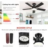 Ceiling Fans with Lights-  Low Profile Indoor Ceiling Fan with Light and Remote/APP Control, Flush Mount 3