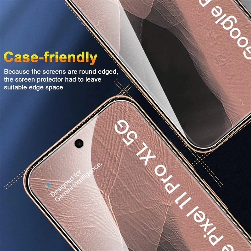 3-Piece Full Cover Tempered Glass Screen Protectors - Explosion-Proof HD Film