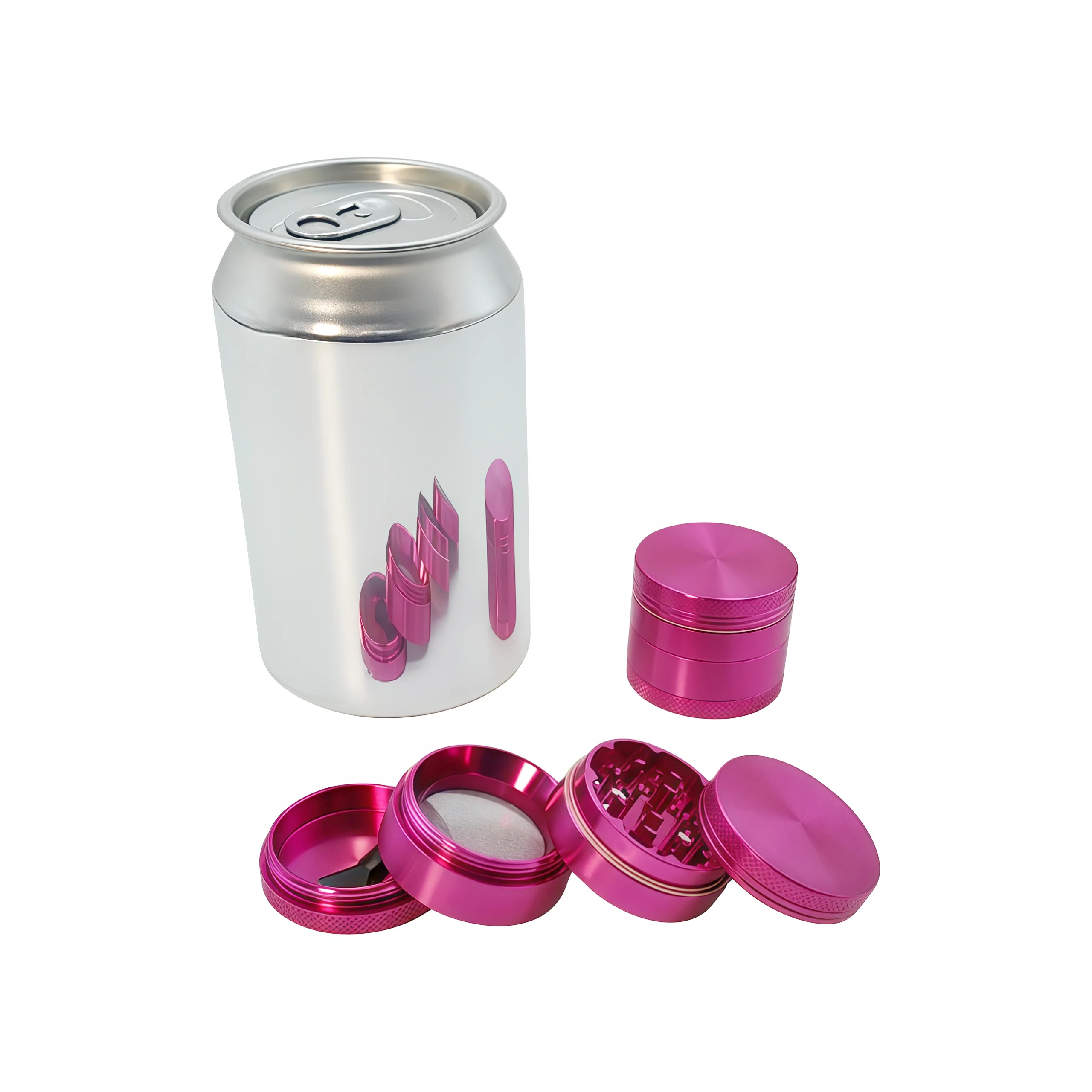 Vibrant 4-Layer Rainbow Grinder - Aerospace Aluminum with Pollen Catcher