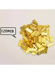 Elegant 24K Gold - Plated Mini Bar Replica - Luxurious Collectible for Home and Office Decor (120pcs)