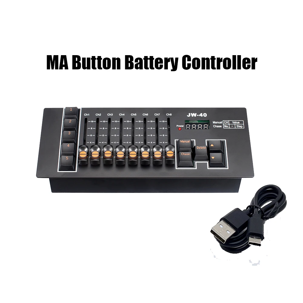 

Мини-контроллер MA Key, черный кнопочный аккумулятор DMX 512, 40 каналов, консоль с подставкой для рук, легкая работа для сценического освещения, движущееся искусство