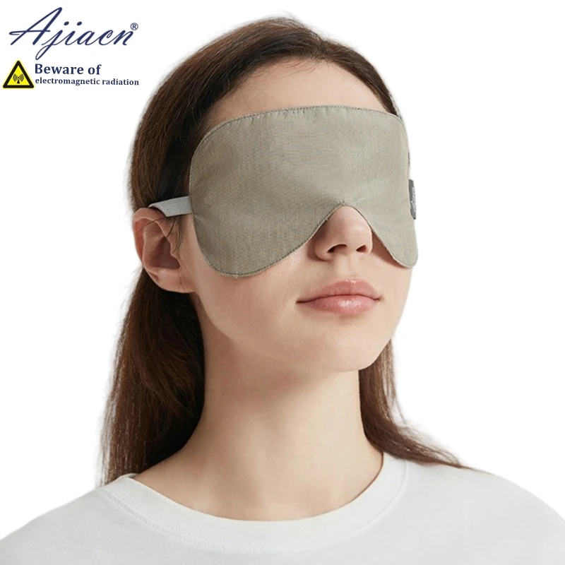 Anti-radiation outer layer 50% or 100% silver fiber sleep eye mask electromagnetic radiation shielding shielding eye mask