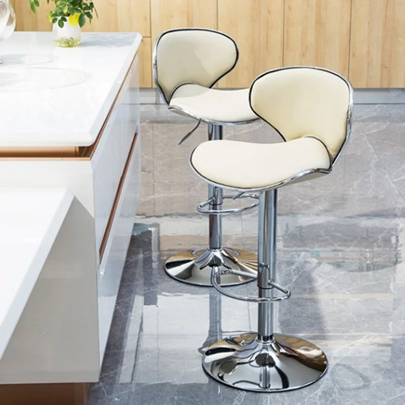 

Bar Stool Simple High Stools Home Lift Stool Backrest Bar Chair Front Desk Creative Bar Chairs Nordic Coffee Furniture HY50CT