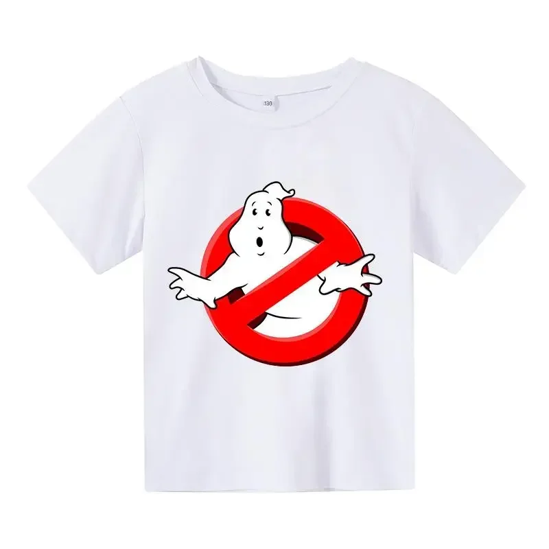 Summer Boys/Girls 4-14t Cartoon Cotton Funny Ghostbusters Game Print Short Sleeve Children T-Shirt 2