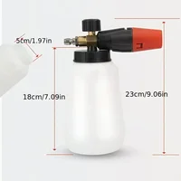 High Pressure PA Foam Cannon Brass Adjustable 5-Color Nozzles Car Home Cleaning Kit 2