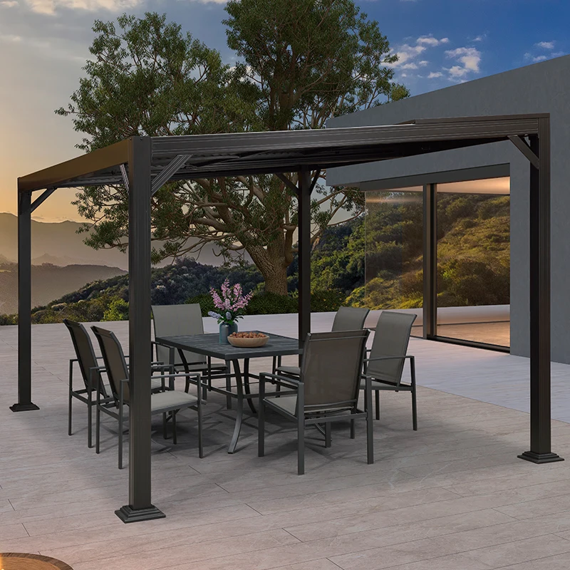 

Pavilion Aluminum Alloy Outdoor Courtyard Push-pull Sunshade Outdoor Villa Garden Terrace Leisure Pavilion