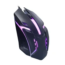 Mouse gamer mouse s1 silencioso mause com luz de fundo ergonômico wired gaming mouse 2000 dpi usb computador com botão led para computador portátil