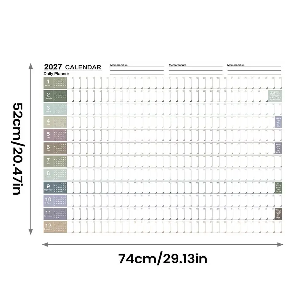Large Wall Calendar - 12-Month Annual Planner with Double-Sided Thick Paper for Home, Office, or Dorm Scheduling