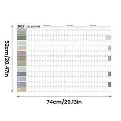 Large Wall Calendar - 12 - Month Annual Planner with Double - Sided Thick Paper for Home, Office, or Dorm Scheduling (D)