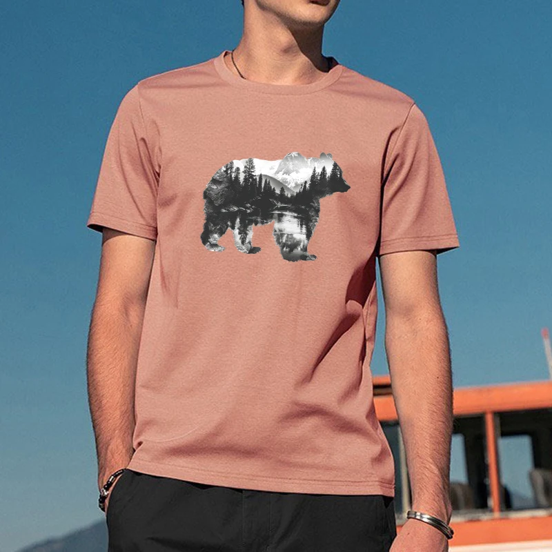 Creative Animals Landscape Heat Transfer Vinyl for T-Shirt Hoodies Diy Clothes Stickers Custom