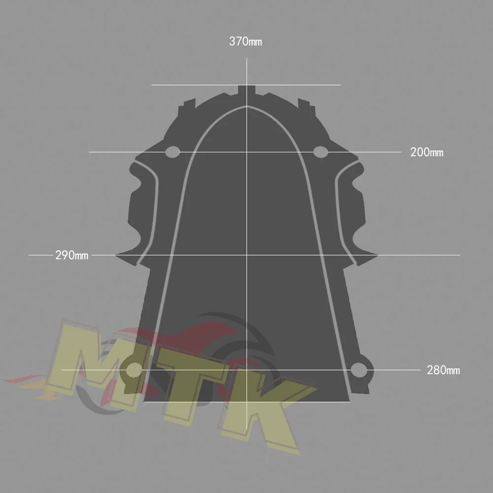 mtkracing para yamaha motocicleta tela frontal windshield carenagem brisa