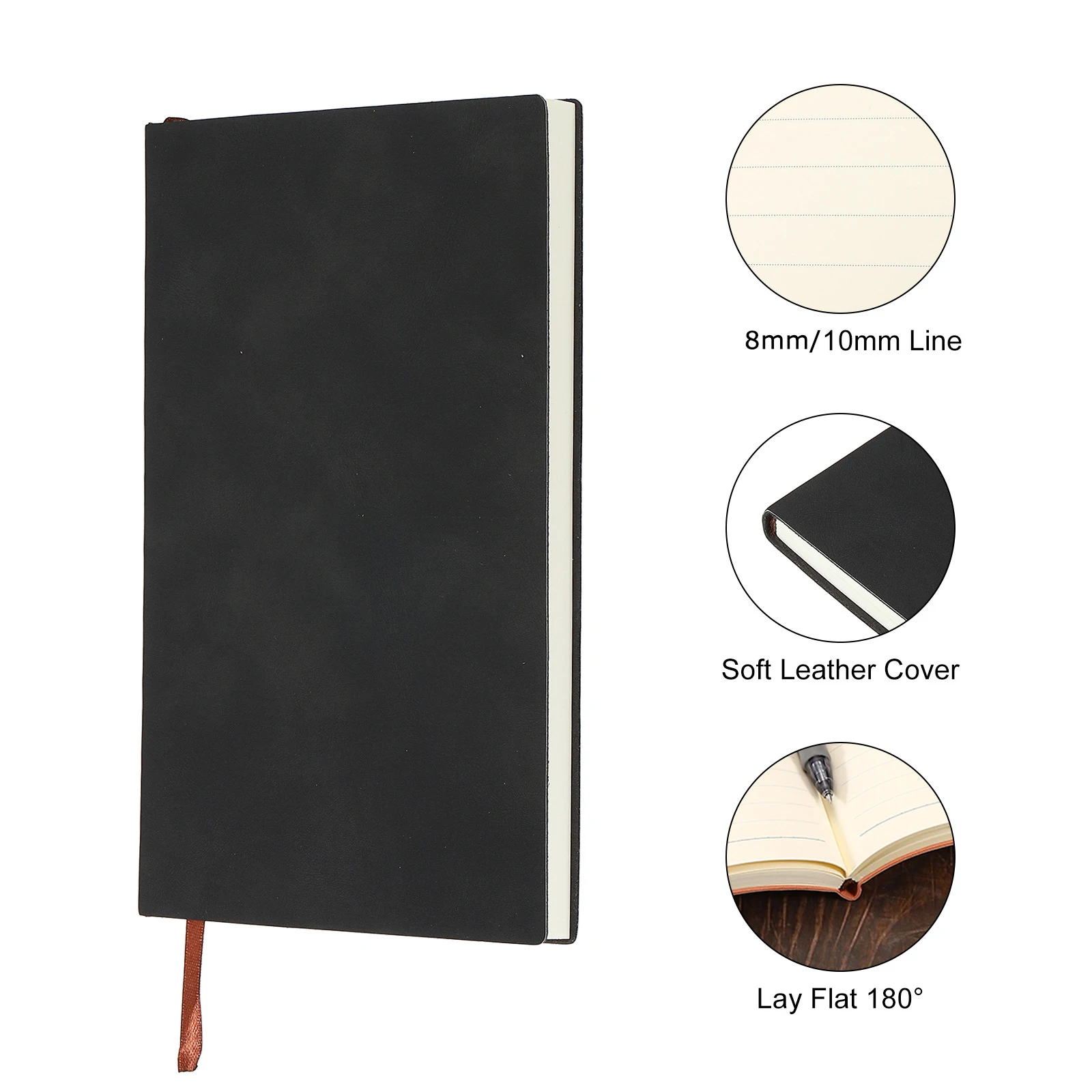 1/2Pcs A5 A6 PU Leather Notebook Soft Cover 100 Sheets 80 Gsm Thick Lined Paper Journal Ruled Writing Notebooks Diary Notepad 1 2pcs a5 a6 pu leather notebook soft cover 100 sheets 80 gsm thick lined paper journal ruled writing notebooks diary notepad