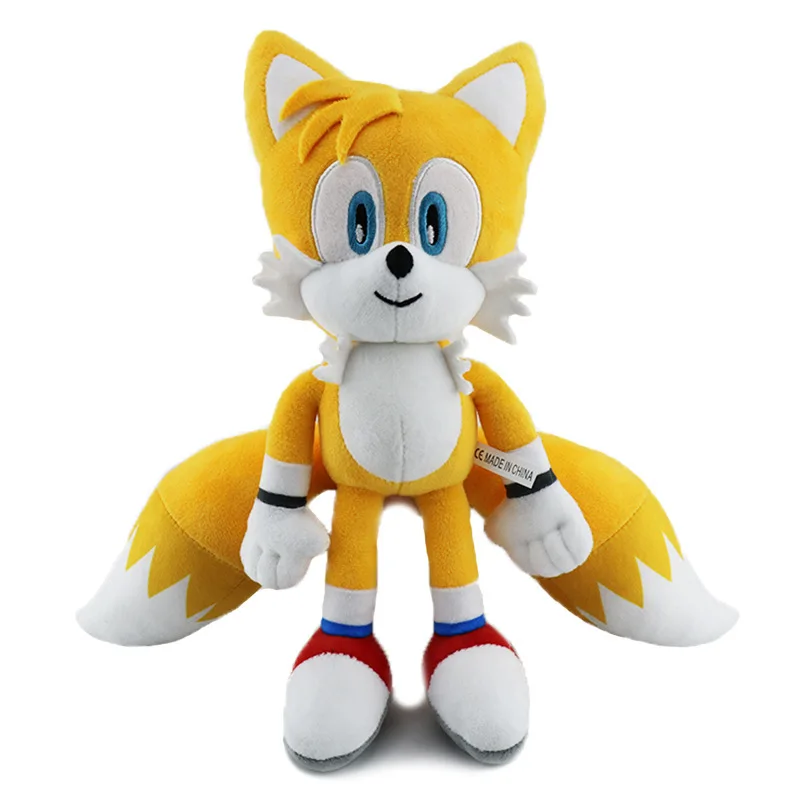 30Cm Super Sonic Tails Hedgehog Soft Stuffed Plushie Toy Miles Prower  Cartoon Cute Ratmine Plush Doll Birthday Gift for Children - AliExpress