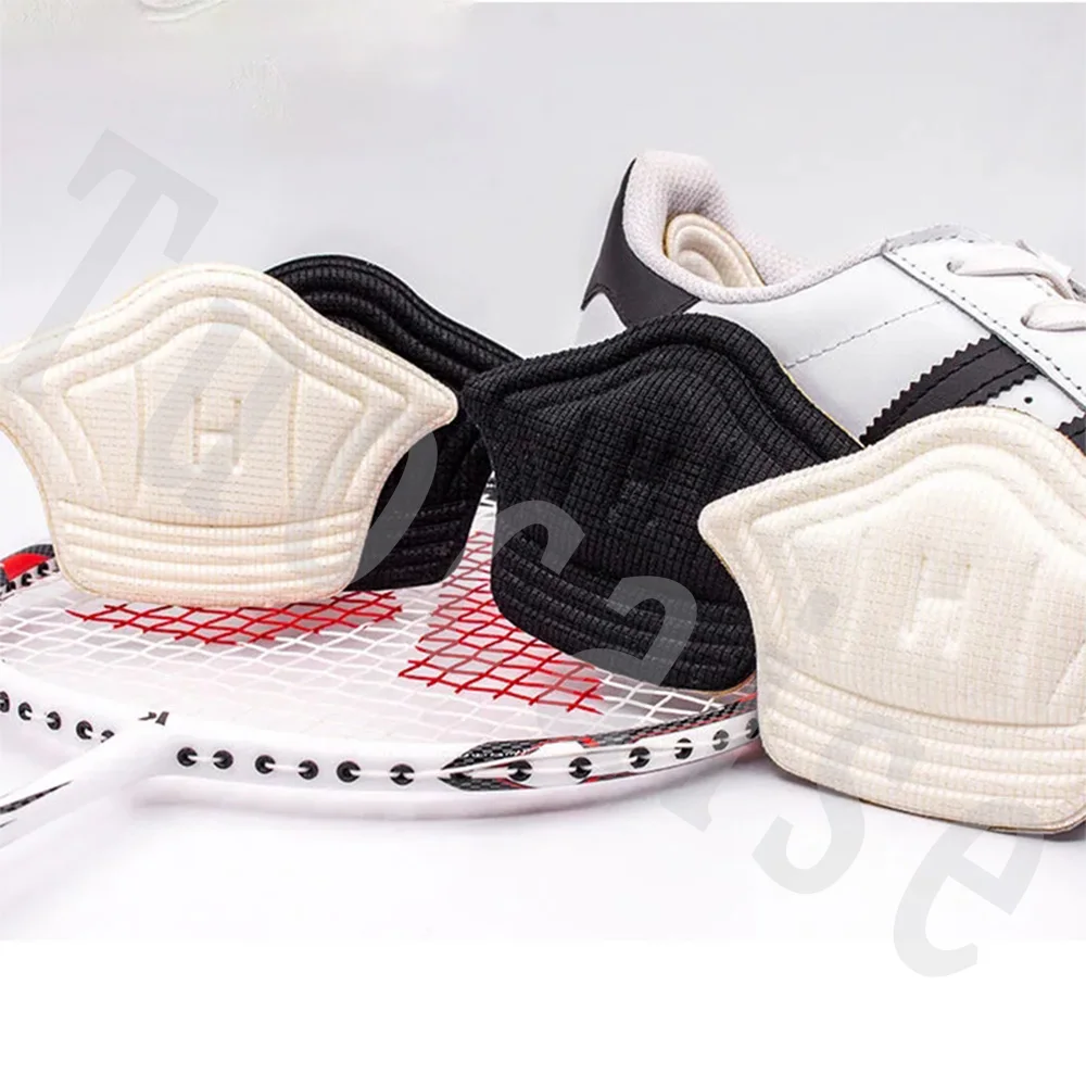 1쌍의 스포츠 신발용 힐 패드, 뒷면 스티커, 사이즈 조절 가능, 발 지지 쿠션, 내마모성 깔창