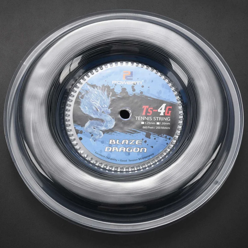 Powerti Tennis String 4G Polyester Training Racket String 200M Reel Gym Sport 1.25Mm