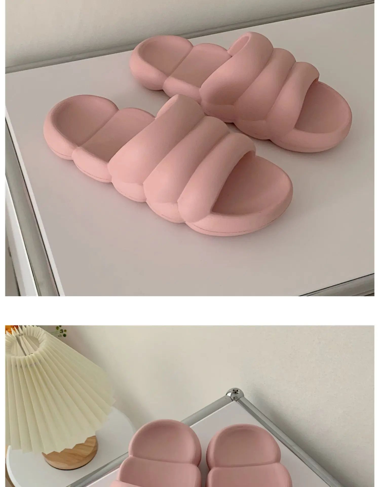 Comwarm Soft Cloud Hausschuhe Frauen Sommer Outdoor Paar trend ige Hausschuhe Home Badezimmer rutsch feste Schuhe Freizeit solide Flip-Flops – Detail 9