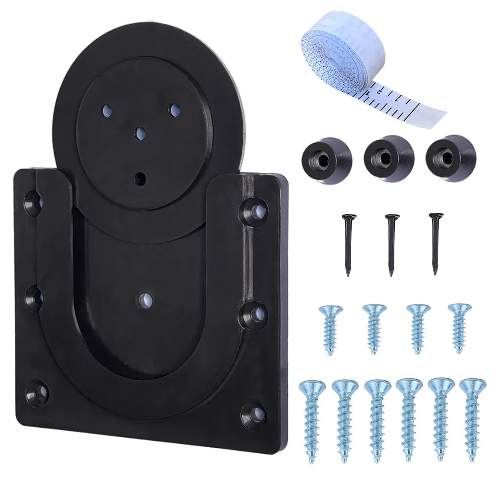 

Dartboard Mounting Bracket Hanging Kit Wall Hanging With Tape Measure Black Plastic Entertainment Accesseries For Darts Boards