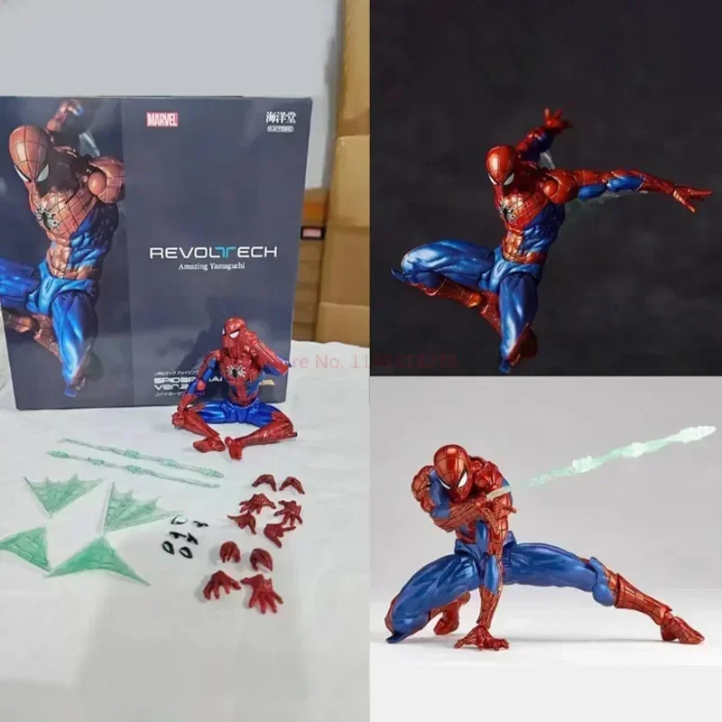 16Cm Anime Spider-Man 2.0 Revoltech Incredibile Yamaguchi Peter Parker Dolls Action Figures Modello Spiderman Toys Regalo Di Natale