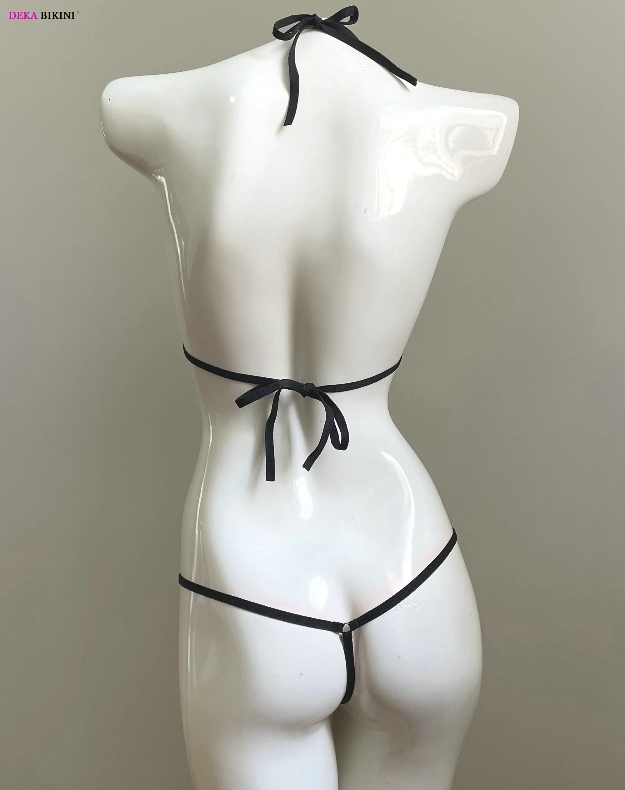 DEKA-Ring Metal Mini Micro Bikini Women Open Crotchless Exotic 2 Pcs Swimsuit Bandage Bathingsuit Beachwear Sunbath Lingerie