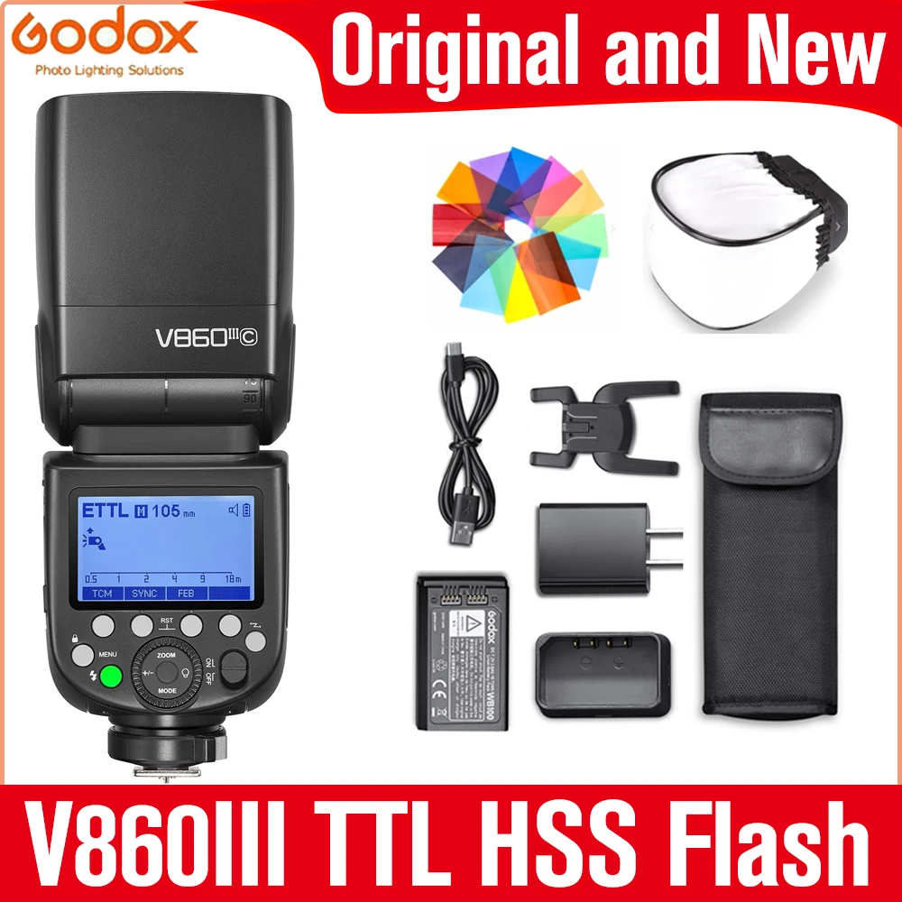 Official Godox V860iii V860 Iii Ettl Ii Hss On Camera Flash Speedlite For Canon Sony Nikon Fuji