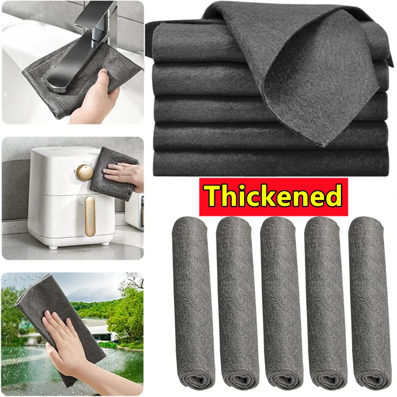 Cleaning Cloth Thickened Magic Reusable Microfiber Washing Rags Glass Wipe Towel Kitchen Mirrors Auto Windows