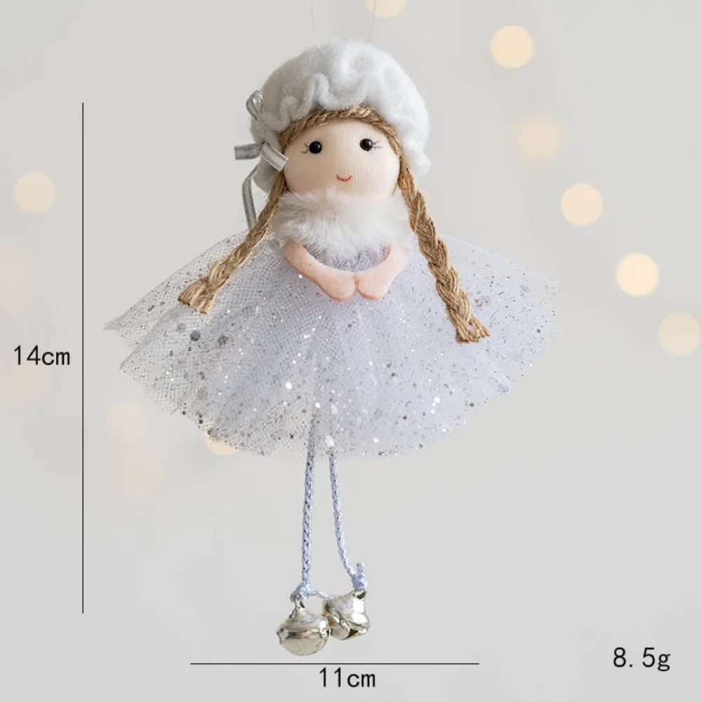 thumbnail image 1 of Adorno para árbol de Navidad con forma de ángel, regalo de Año Nuevo 2024, color blanco y rosa, decoración navideña para el hogar, regalo navideño bonito, 1 of 5