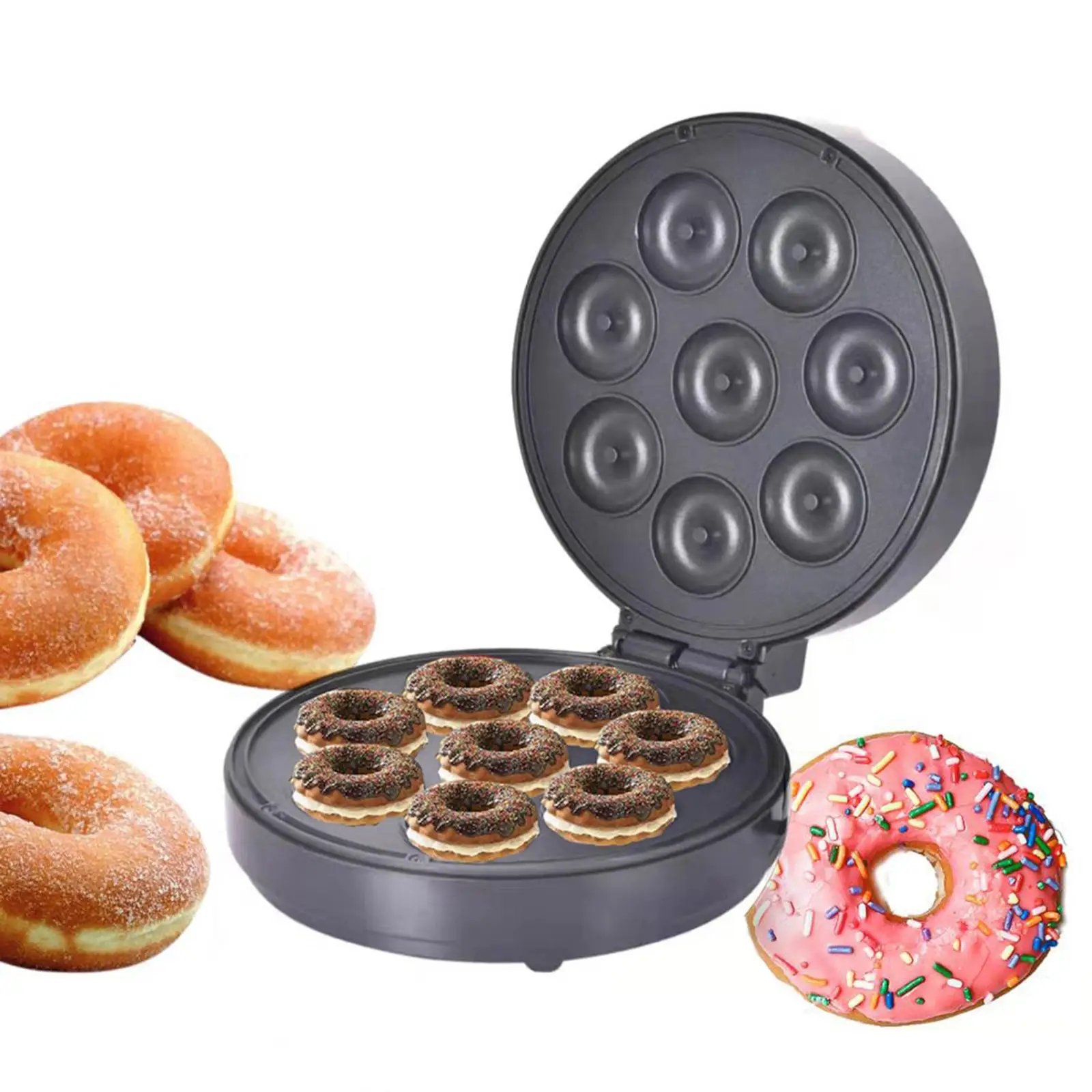 

Mini Donut Maker Lightweight Easy to Use Nonstick Surface Breakfast Machine for Home