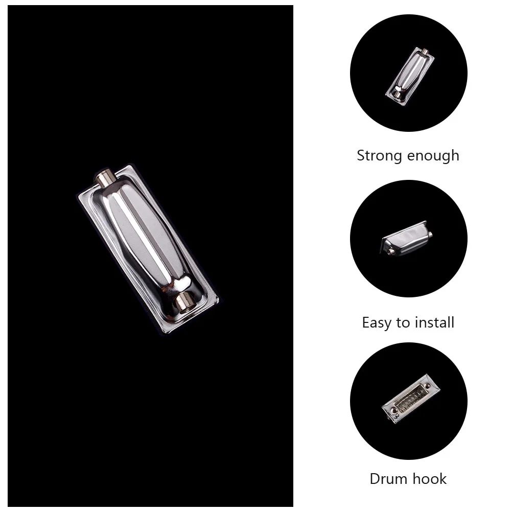 2 Pcs Drum Ear Double-end Lug Metal Hook Percussion Iron Connector Dual-end Lugs