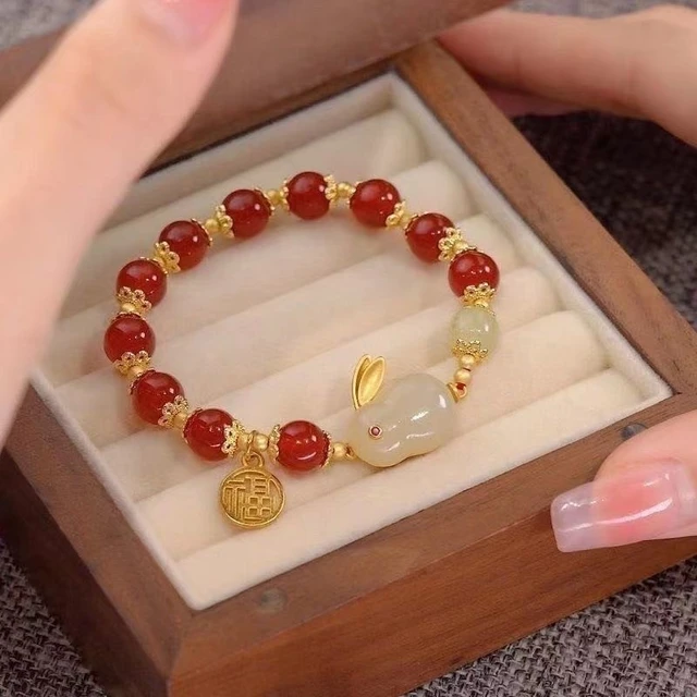 Bracelet porte-bonheur pierre protection pour femme
