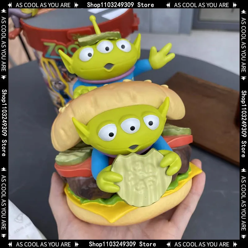 

Toy Story Hamburger Pizza Alien Alien Doll Hand-made Plastic Model Toy Ornaments Model Birthday Gift Desktop Ornaments