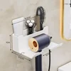 Bathroom Hair Dryer Storage Organizer Comb Rack Holder Wall Mounted Stand Storage Bracket Washroom Organization Shelves ﻿ 5