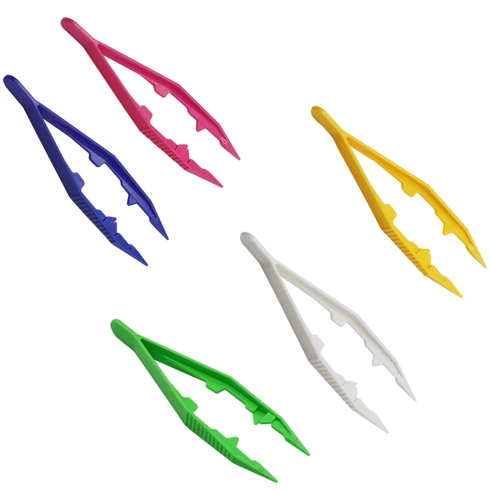 Plastic Clip Tweezers Children DIY Toy Kids Clip Baby Tweezers Toy Kids' Craft For Bead Accessories DIY Handmade Tool 1pcs tweezer tool kids clip beads toy