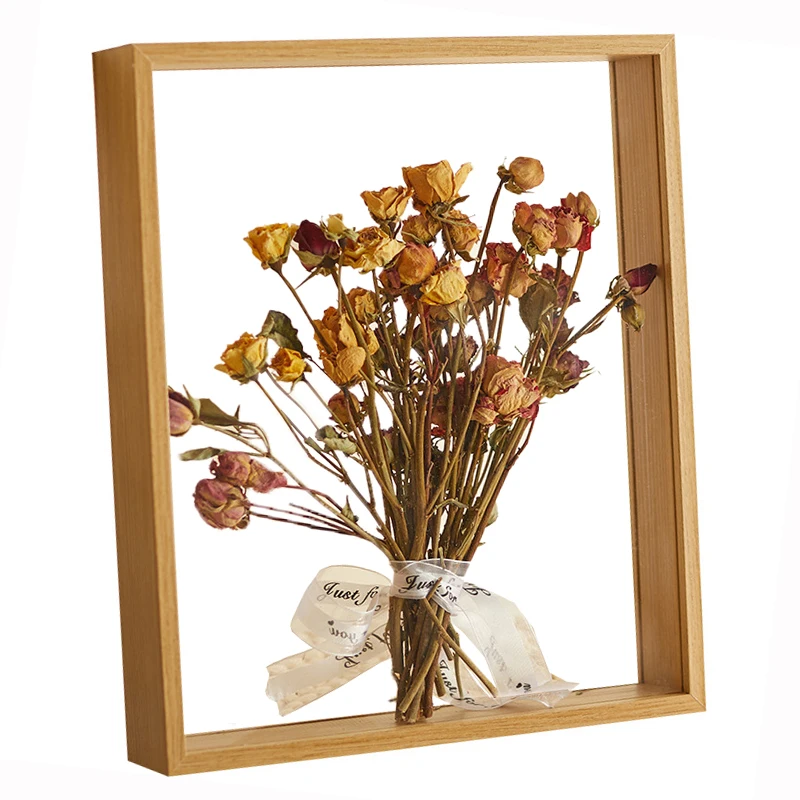 4cm Deep Shadow Box Frames Bouquet Display Flower Case Deep for Crafts 3D Picture Memorabilia Memory Transparent Photo Frame