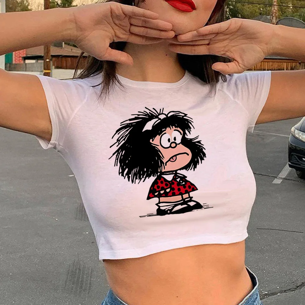 

Женская футболка Mafalda Y2K, комикс, женская одежда