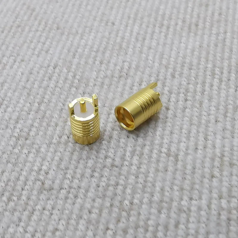 Universal Pin Socket 2 pcs Pure copper gold plated Built-in threaded nut holder