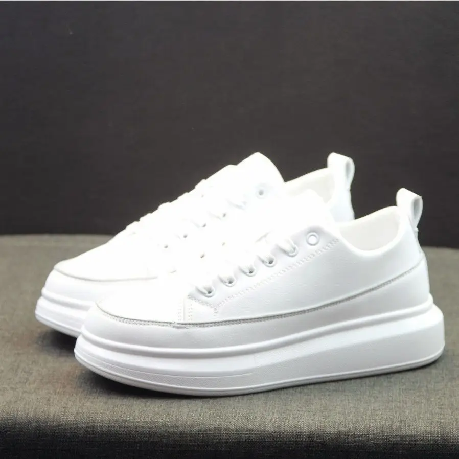 Hot Sale High Quality Men\'s Platform Sports White Shoes Women\'s Men\'s Sneakers Platform Sneakers Walking Shoes
