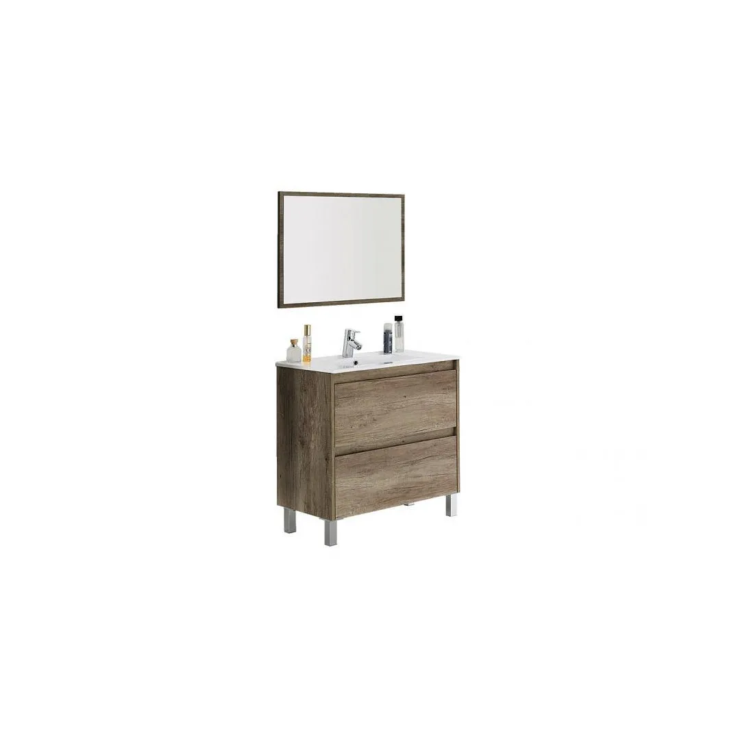 Set furniture sink mirror Wood Dako |