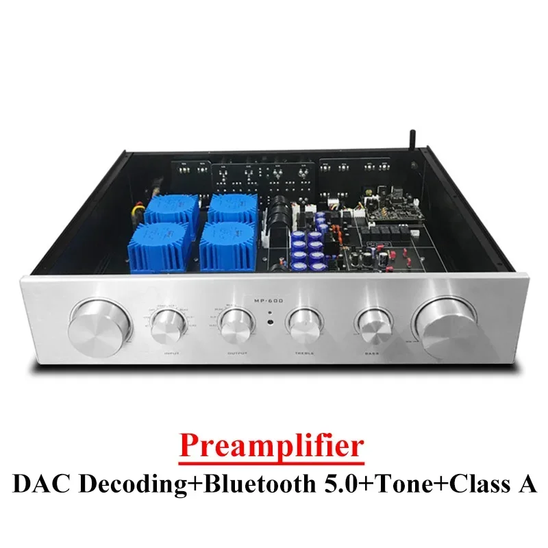 

HIFI Class A Preamplifier with DAC Decoding Tone Bluetooth 5.0 Remote Controller RCA XLR Balanced Low Distortion Low Noise Audio