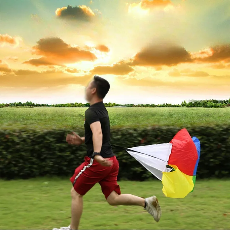 Kids Colorful Resistance Parachute for Football Running Speed Power Training Athletic Sprint Endurance Strength Boost