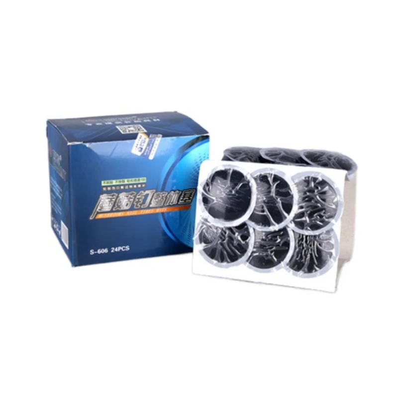 Kit Réparation Crevaison Pneus Avec Bouchons Champignons - 24 Pièces + Outils, Pour Voiture, Moto, Vélo - 9