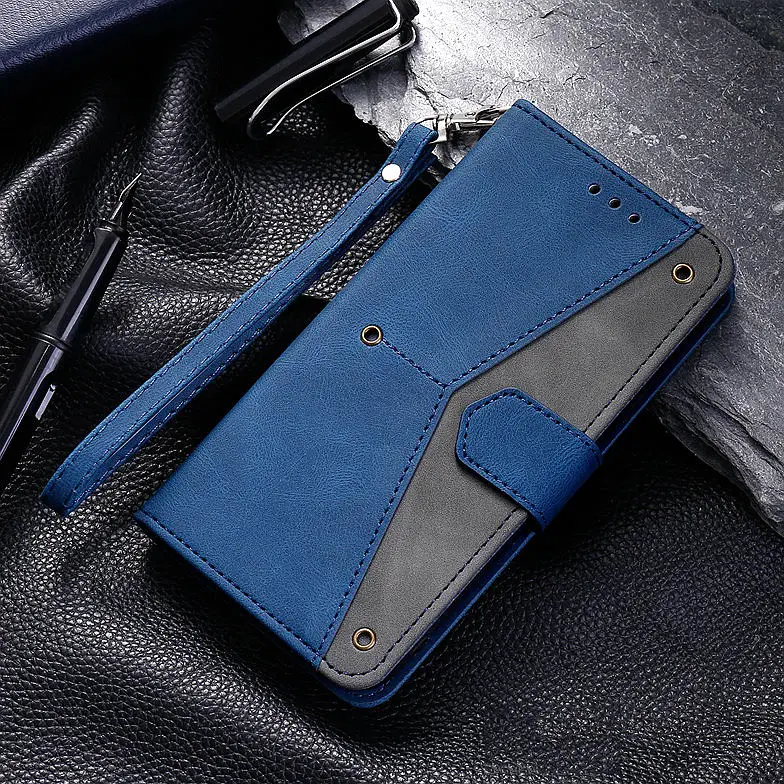 silicone case for samsung Rivet Leather Card Pocket Wallet Case for Samsung A33 A53 A73 A12 A13 A51 A32 A52 A72 Lanyard Flip Cover for Galaxy A10 A30 A50 kawaii phone cases samsung Cases For Samsung